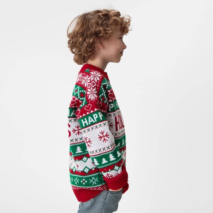 Джемпер детский новогодний вязаный KAFTAN: Holidays, зелёный, размер 30 (98-104 см)