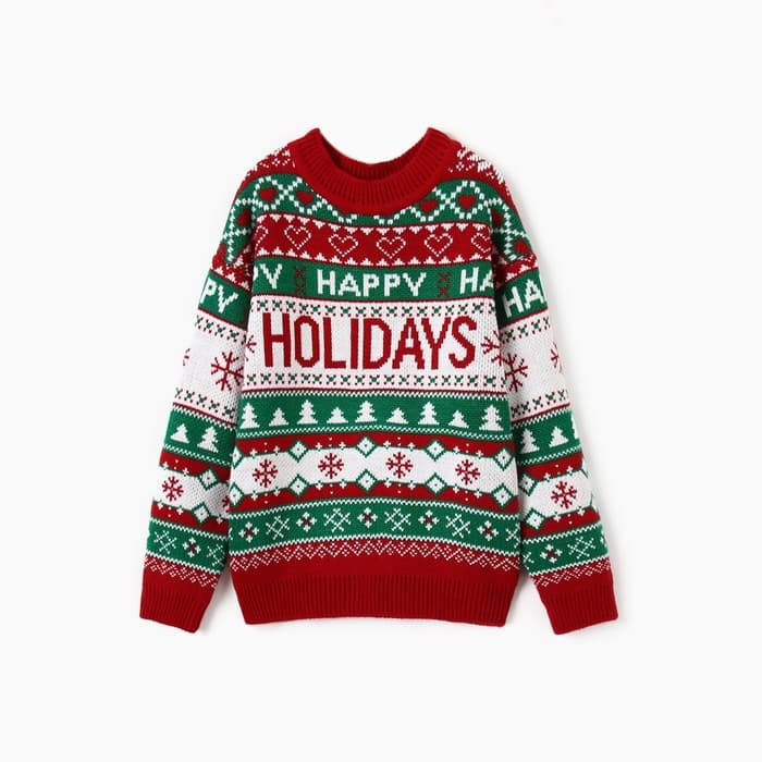 Джемпер детский новогодний вязаный KAFTAN: Holidays, зелёный, размер 30 (98-104 см)