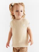 Жилет вязаный «Крошка Я», рост 86-92 см, молочный