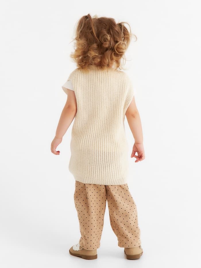 Жилет вязаный «Крошка Я», рост 86-92 см, молочный