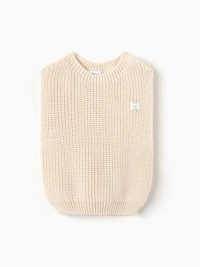 Жилет вязаный «Крошка Я», рост 86-92 см, молочный