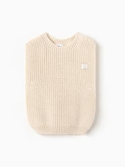 Жилет вязаный «Крошка Я», рост 86-92 см, молочный