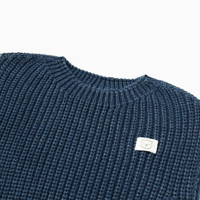 Жилет вязаный «Крошка Я», рост 68-74 см, синий