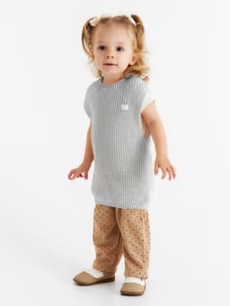 Жилет вязаный «Крошка Я», рост 92-98 см, серый