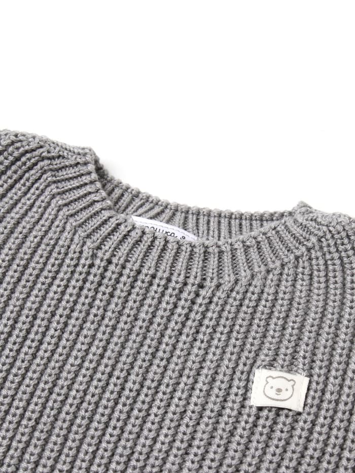 Жилет вязаный «Крошка Я», рост 80-86 см, серый