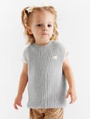 Жилет вязаный «Крошка Я», рост 74-80 см, серый