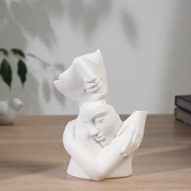 Ваза для цветов «Нежные прикосновения», 20.5×14 см, керамика, белая
