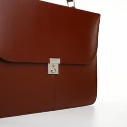 Портфель деловой мужской на клапане, 38×3.5×28 см, коричневая