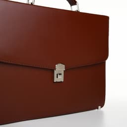 Портфель деловой мужской на клапане, 38×4×27 см, коричневая