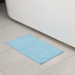 Тряпка для пола Raccoon, 250 г/м², 50×30 см, микрофибра, с оверлоком, 1 шт., голубая