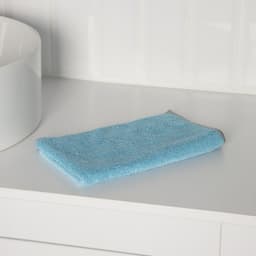 Тряпка для пола Raccoon, 250 г/м², 50×30 см, микрофибра, с оверлоком, 1 шт., голубая
