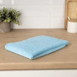 Тряпка для пола Raccoon, 250 г/м², 60×80 см, микрофибра, с оверлоком, 1 шт., голубая