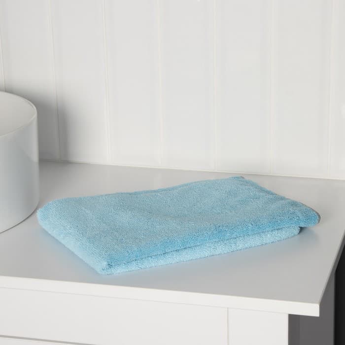 Тряпка для пола Raccoon, 250 г/м², 60×80 см, микрофибра, с оверлоком, 1 шт., голубая