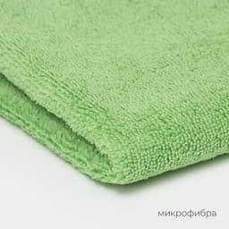 Тряпка для пола Raccoon, 250 г/м², 60×80 см, микрофибра, с оверлоком, 1 шт., зеленая