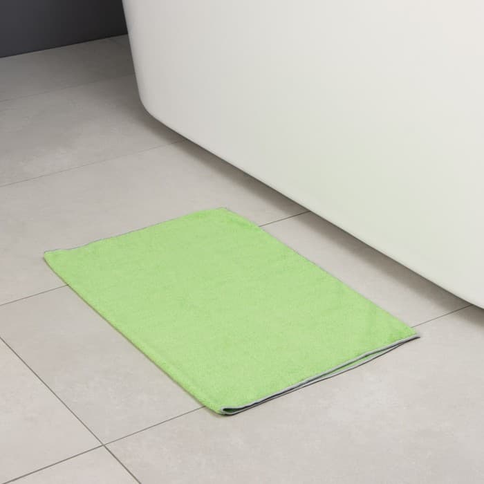 Тряпка для пола Raccoon, 250 г/м², 60×80 см, микрофибра, с оверлоком, 1 шт., зеленая
