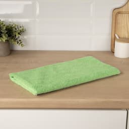 Тряпка для пола Raccoon, 250 г/м², 60×80 см, микрофибра, с оверлоком, 1 шт., зеленая