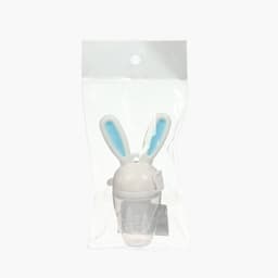 Ниблер для прикорма, от 5 мес., с силиконовой сеточкой, размер М «Зайка», вращающийся поршень, голубой