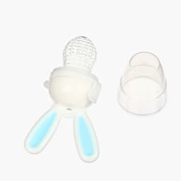 Ниблер для прикорма, от 5 мес., с силиконовой сеточкой, размер М «Зайка», вращающийся поршень, голубой