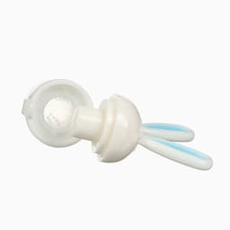 Ниблер для прикорма, от 5 мес., с силиконовой сеточкой, размер М «Зайка», вращающийся поршень, голубой