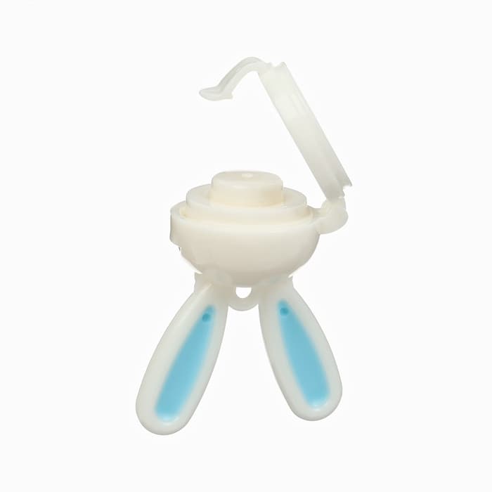 Ниблер для прикорма, от 5 мес., с силиконовой сеточкой, размер М «Зайка», вращающийся поршень, голубой