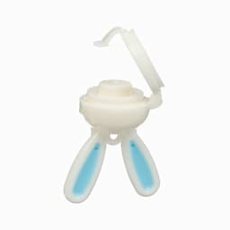 Ниблер для прикорма, от 5 мес., с силиконовой сеточкой, размер М «Зайка», вращающийся поршень, голубой