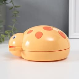 Шкатулка музыкальная механическая «Божья коровка», пластик, жёлтая, 12×15×8.5 см