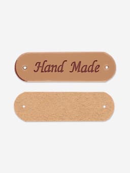 Набор нашивок Hand made, 4.5×1.3 см, 10 шт., светло-коричневые