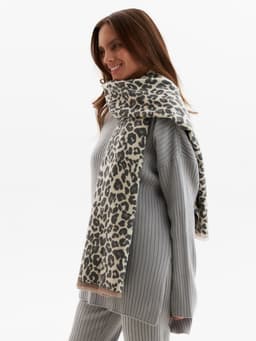 Палантин женский MIST Leo, серый, размер 68×190 см