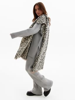 Палантин женский MIST Leo, серый, размер 68×190 см