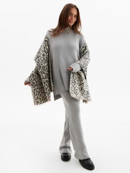 Палантин женский MIST Leo, серый, размер 68×190 см