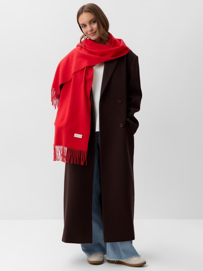 Шарф женский MIST, красный, 33×180 см