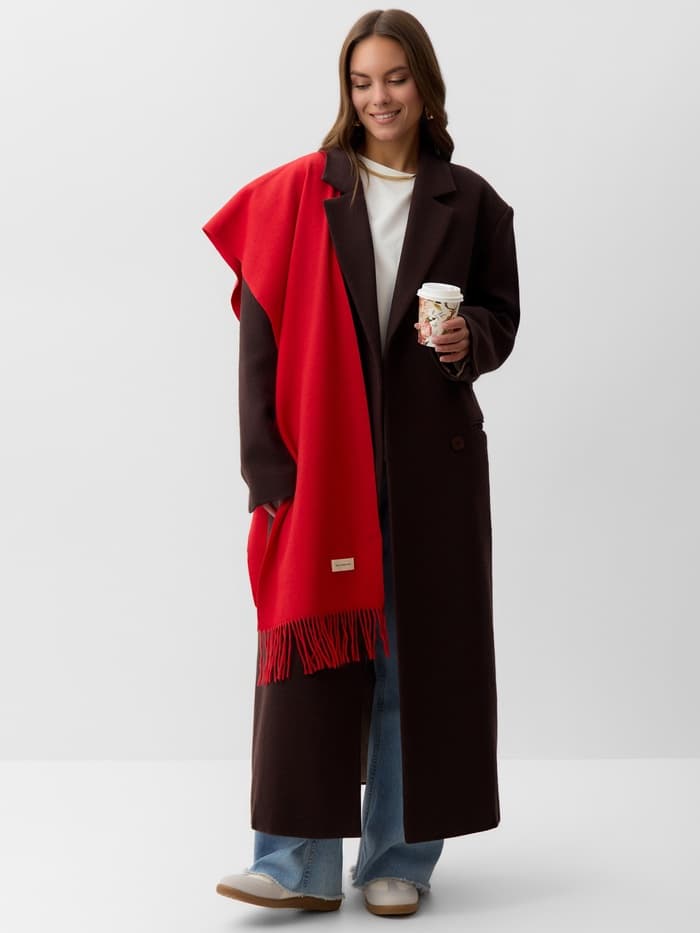 Шарф женский MIST, красный, 33×180 см