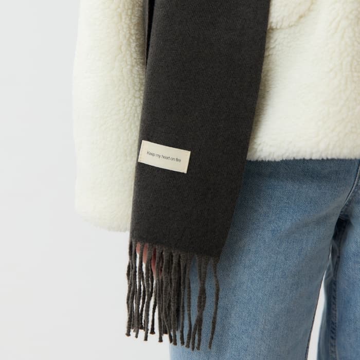 Шарф женский с кистями MIST, серый, размер 33×180 см