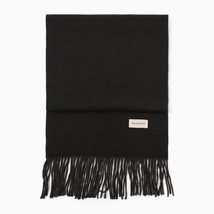 Шарф женский с кистями MIST, серый, размер 33×180 см