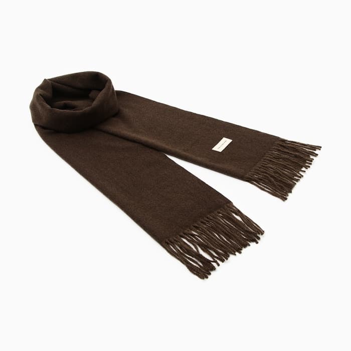 Шарф женский с кистями MIST, цвет кофейный, размер 33×180 см
