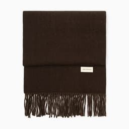 Шарф женский с кистями MIST, цвет кофейный, размер 33×180 см