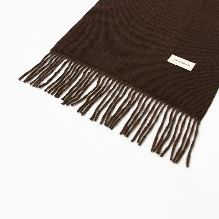 Шарф женский с кистями MIST, цвет кофейный, размер 33×180 см