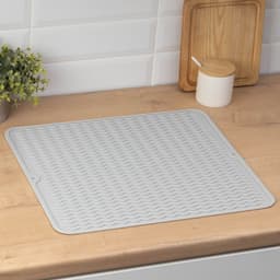 Коврик для сушки посуды Доляна «Волна», силикон, 45×40.5×0.4 см, серый