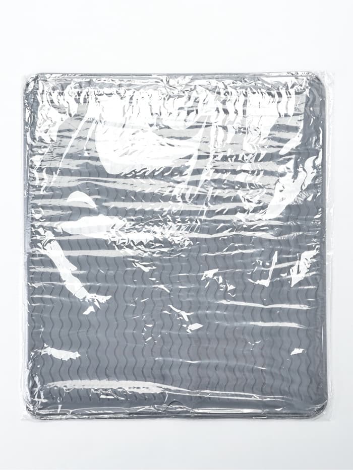 Коврик для сушки посуды Доляна «Волна», силикон, 45×40.5×0.4 см, серый