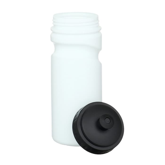 Бутылка для воды велосипедная, 550 мл, 20.3×6.8×6.8 см, с поильником, белая