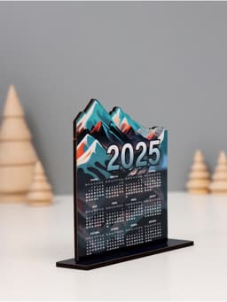 Настольный календарь «Горы 2025», 12×11.4×3 см