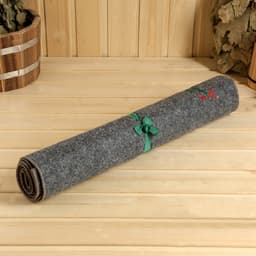 Коврик - лежак для бани и сауны «Банный рай», 180×60 см, полиэфир, серый, «Добропаровъ»