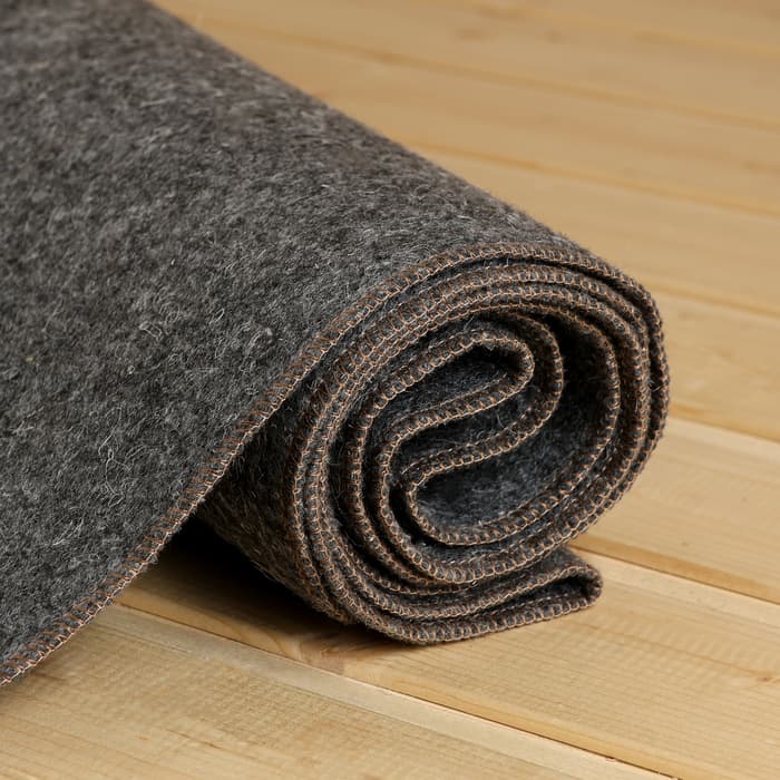 Коврик - лежак для бани и сауны «Банный рай», 180×60 см, полиэфир, серый, «Добропаровъ»