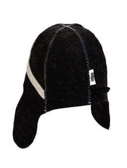 Шапка для бани и сауны «Шлем пилота», полиэфир 70%, шерсть 30%, тёмная, «Добропаровъ»