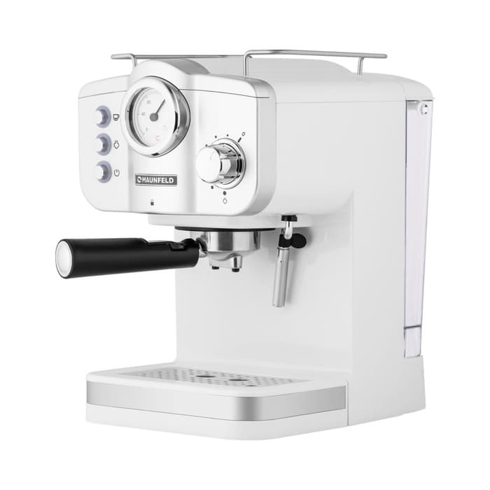 Кофемашина MAUNFELD MF-735WH PRO, рожковая, эспрессо/капучино, 1100 Вт, 1.25 л, белая