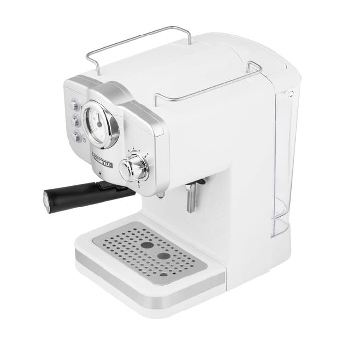 Кофемашина MAUNFELD MF-735WH PRO, рожковая, эспрессо/капучино, 1100 Вт, 1.25 л, белая