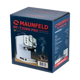 Кофемашина MAUNFELD MF-735WH PRO, рожковая, эспрессо/капучино, 1100 Вт, 1.25 л, белая