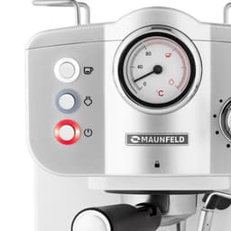 Кофемашина MAUNFELD MF-735WH PRO, рожковая, эспрессо/капучино, 1100 Вт, 1.25 л, белая