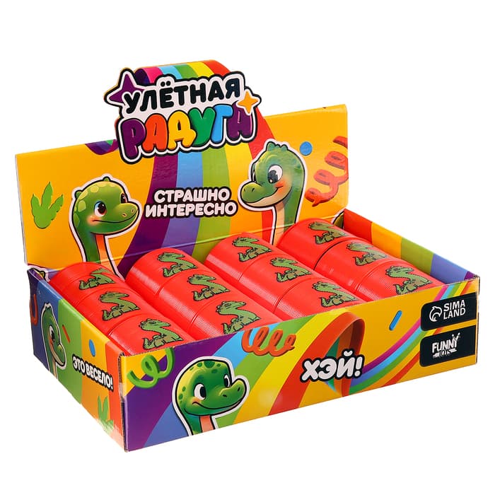 Спираль - радуга Funny toys «Дино», d=7.5 см, в шоубоксе