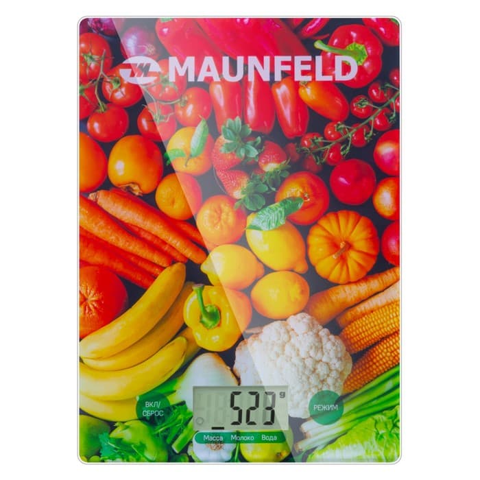 Весы кухонные MAUNFELD MKS-519G03, электронные, до 5 кг, разноцветные
